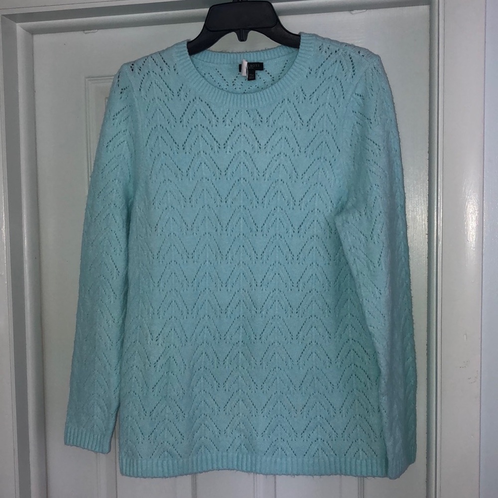 EUC Talbots pointelle sweater Size XLp